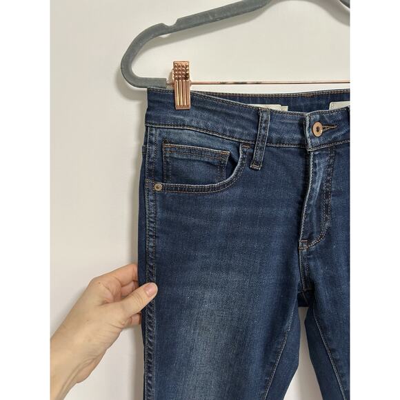 Pilcro and the Letterpress Jeans Womens 27 Blue Denim Stet Ankle Split Mid Rise - Picture 3 of 11